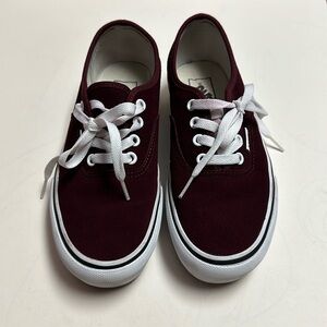 Maroon Platform Vans Sneakers